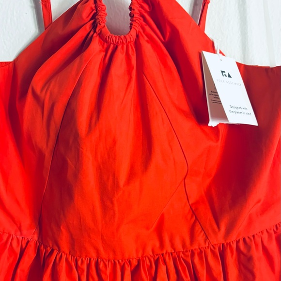 NWT. Free Assembly Strapless Red Dress. Size M. 100%cotton. - Picture 5 of 9